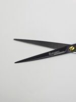Professional Black Titanium Barber Hair Dressing Scissors - Gold Accent Tension Screw - Image 6