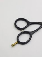 Professional Black Titanium Barber Hair Dressing Scissors - Gold Accent Tension Screw - Image 5
